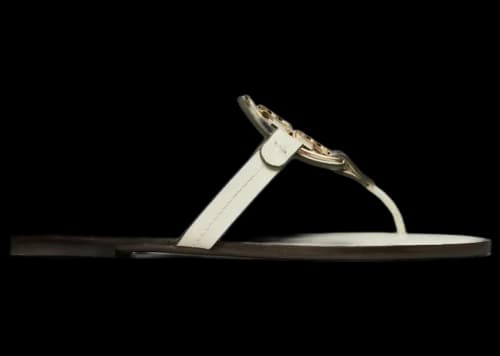 Tory Burch Metal Miller Sandal Cream Gold (Women's)