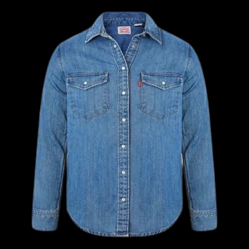 LEVI'S Levis lapel Long Sleeves Shirt Blue