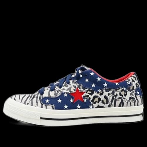 Converse One Star Leopard grain Brown 'Black White Red'
