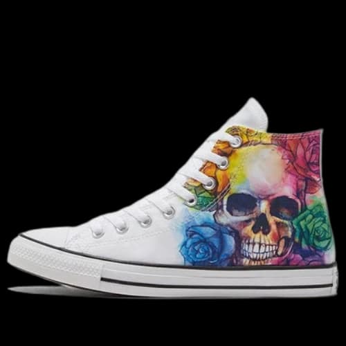 Converse Chuck Taylor All Star High Top Skull and Roses 'White'