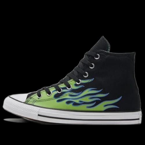 Converse Chuck Taylor All Star 'Black Green Flame'