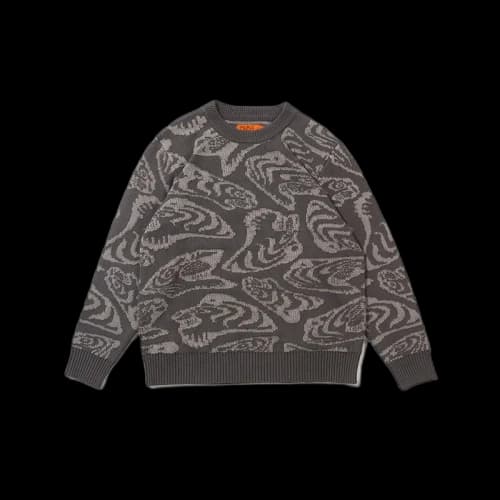 SOULGOODS Thermochromic All Over Tiger Knited Sweater Grey