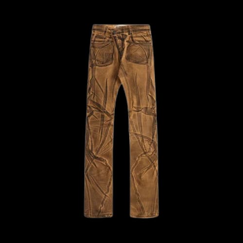 Ottolinger Drape Denim Pants 'Brown'