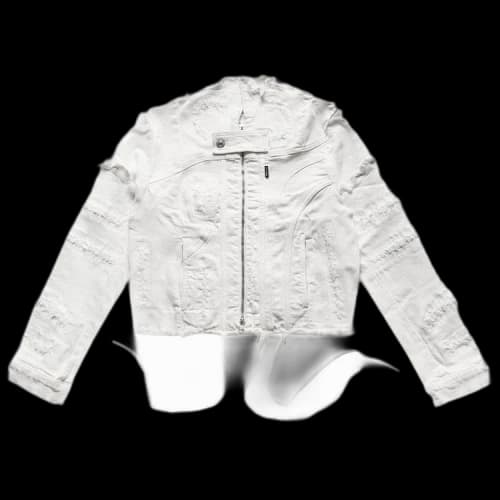 Ottolinger Cropped Boxy Denim Jacket 'White'