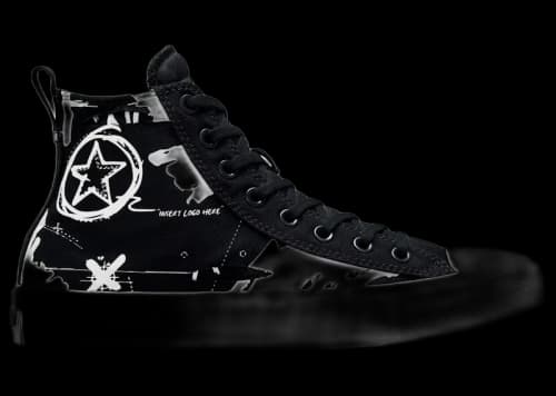 Converse UNT1TL3D Hi Script Print Black