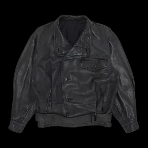 Vintage Issey Miyake Belted Button Front Blouson Jacket 'Black'