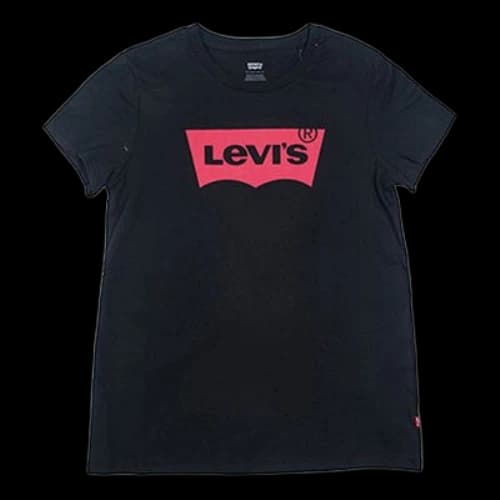 To Be Defined Levis Basic Red Logo Short Sleeve Black
