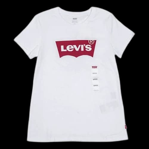 LEVI'S Levis Basic Red logo Short Sleeve White