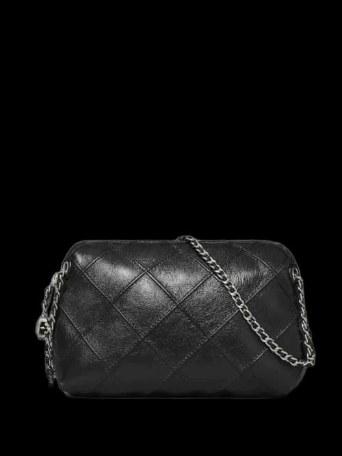 Tory Burch Fleming Distressed Soft Crossbody Bag Black
