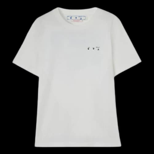 Off-White SS22 Caravaggio Arrow Logo Short Sleeve Version White T-Shirt