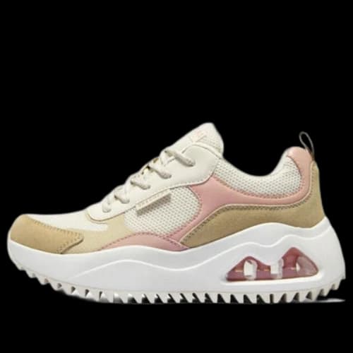 Skechers Street Uno Peaks Shoes 'White Tan Pink' (Women's)
