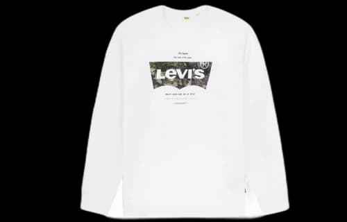 Levis logo Printing Round Neck Pullover White