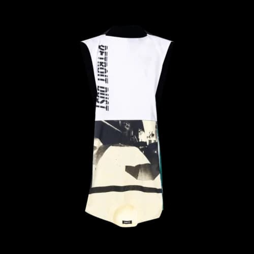 Raf Simons Detroit Dust Print Sleeveless T-Shirt 'White/Yellow'