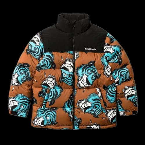 SOULGOODS Allover Tiger 800 D.P Outdoor Down Jacket Brown