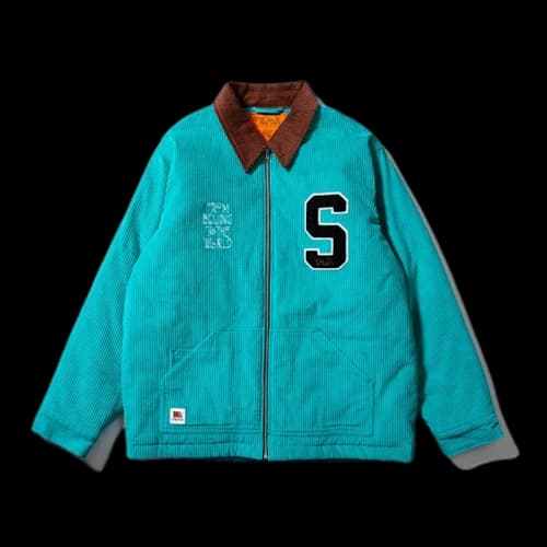 SOULGOODS Patch Corduroy Coach Jacket Blue
