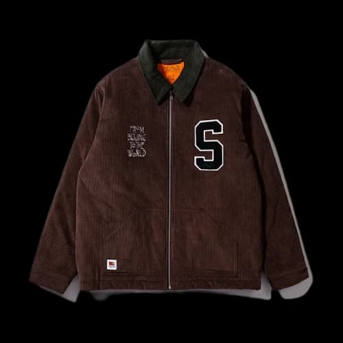 SOULGOODS Patch Corduroy Coach Jacket Brown
