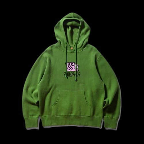 SOULGOODS Logo Knit Hoodie Green