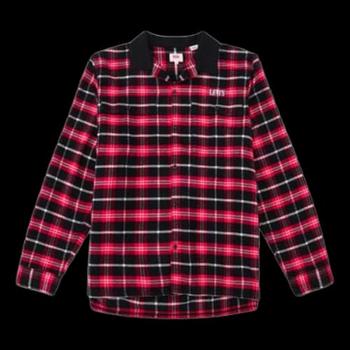 To Be Defined Levis JAHAN LOH Crossover Plaid Long Sleeves Shirt Red