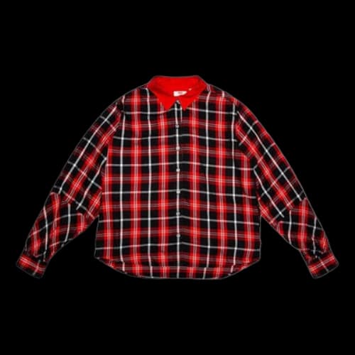 LEVI'S Levis JAHAN LOH Crossover Plaid Long Sleeves Shirt Red