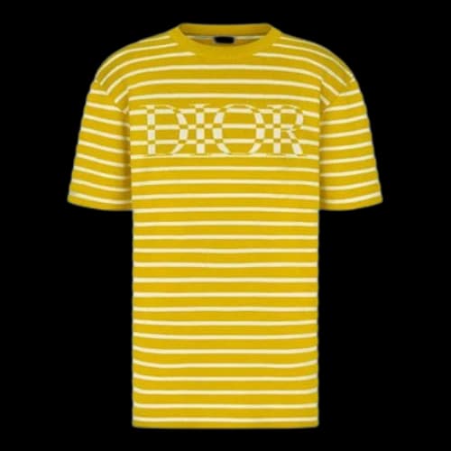 DIOR SS21 Cotton Blending Stripe Male Yellow