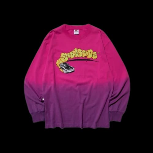 SOULGOODS Vehicle Hang Dyed L/S T-shirt Pink