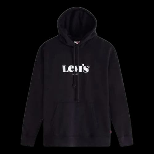 Levi's hooded Logo Printing Hoodie Black (Women's)