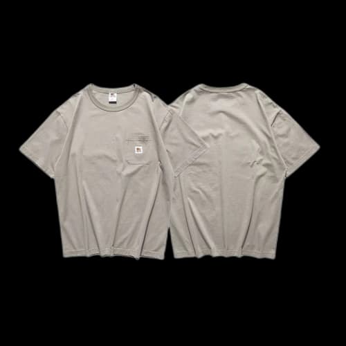 SOULGOODS Oversize Tiger Logo Pocket T-shirt Grey
