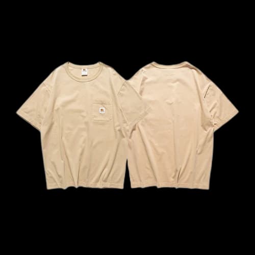 SOULGOODS Oversize Tiger Logo Pocket T-shirt Sand
