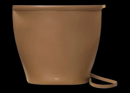 Celine Clasp Bucket Bag Light Camel