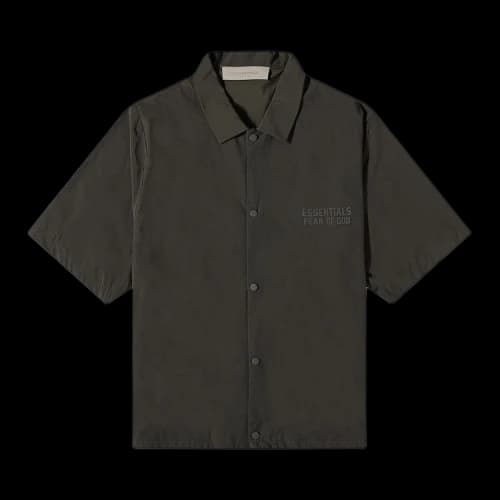 Fear of God Essentials Short-Sleeve Nylon Shirt 'Off Black'