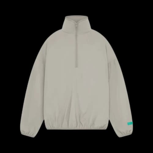 Fear of God Essentials Nylon Half Zip Mockneck 'Seal'