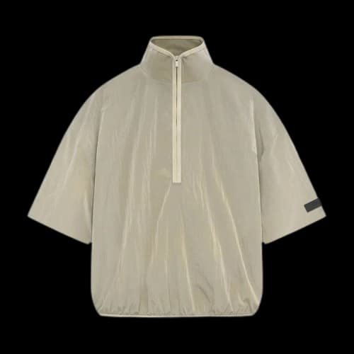 Fear of God Essentials Crinkle Nylon Half Zip Short-Sleeve Shirt 'Garden Yellow'
