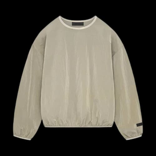 Fear of God Essentials Crinkle Nylon Pullover Crewneck 'Garden Yellow'