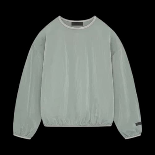 Fear of God Essentials Crinkle Nylon Pullover Crewneck 'Seal'