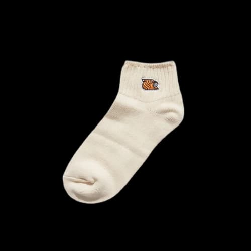 SOULGOODS Low Cut Tiger Logo Socks Ivory