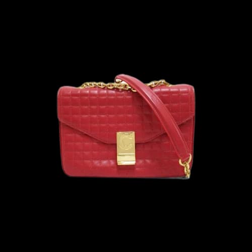 CELINE Medium Quilted Crossbody Bag 'Red'