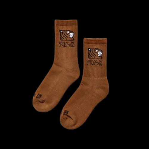 SOULGOODS Tiger Head Socks Brown