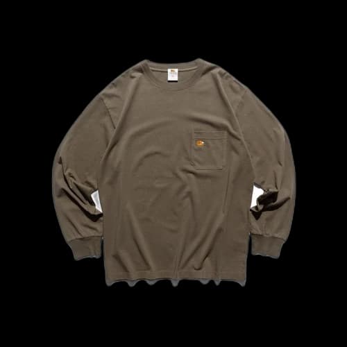 SOULGOODS Mini Logo Pocket L/S T-shirt Brown