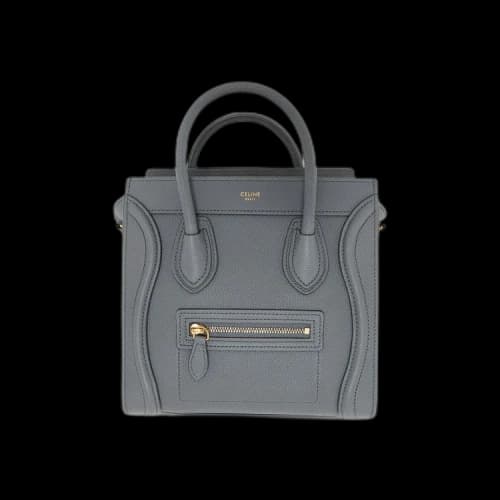 CELINE Nano Luggage Bag In Baby Drummed Calfskin 'Kohl'