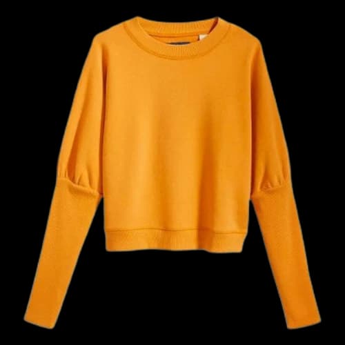 Levi's Midnight Blue Series Fleece Round Neck Pullover Yellow Hoodie (Women's)