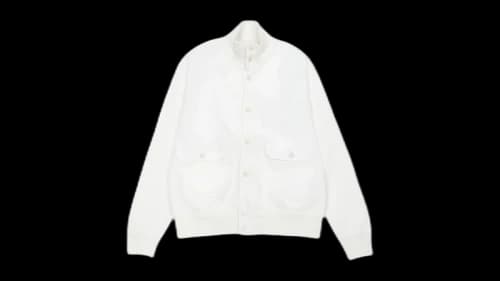 C.P. Company Logo Cardigan White