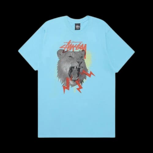 Stussy Pop Lion Tee 'Teal'