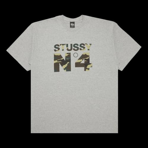 Stussy Camo No.4 Tee 'Grey Heather'