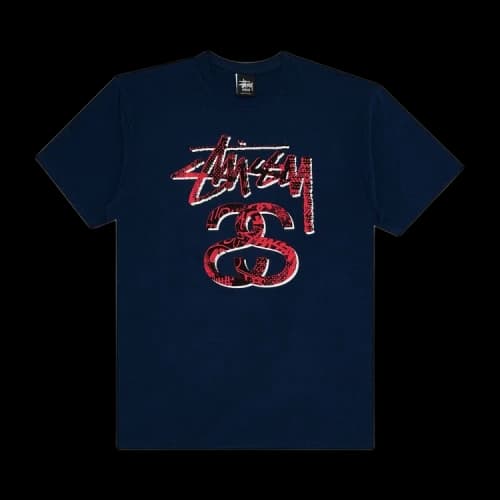 Stussy Stock Collage Tee 'Navy'