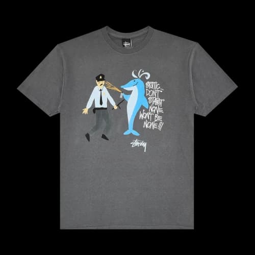 Stussy Dolphin Static Tee 'Charcoal'