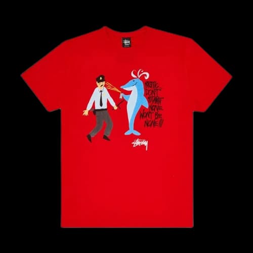 Stussy Dolphin Static Tee 'Red'