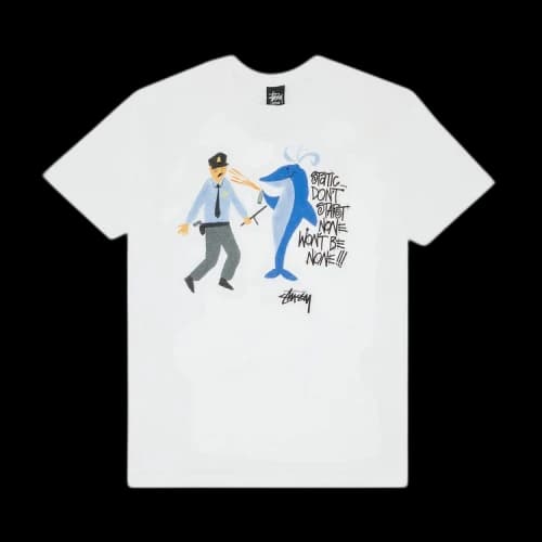 Stussy Dolphin Static Tee 'White'