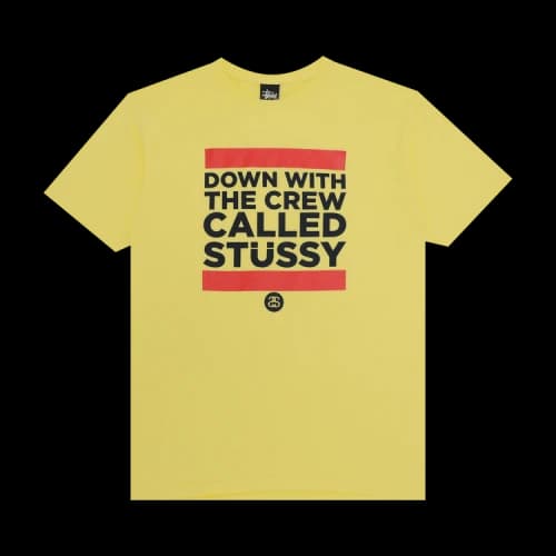 Stussy Down With The Crew Tee 'Yellow'