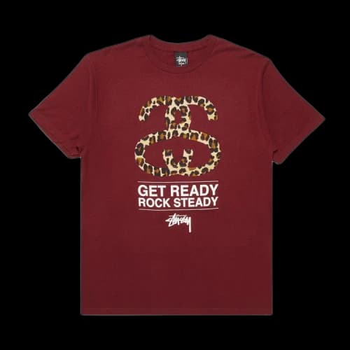 Stussy SS Leopard Tee 'Wine'