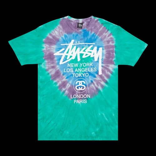 Stussy World Tour Circles Tee 'Aqua'